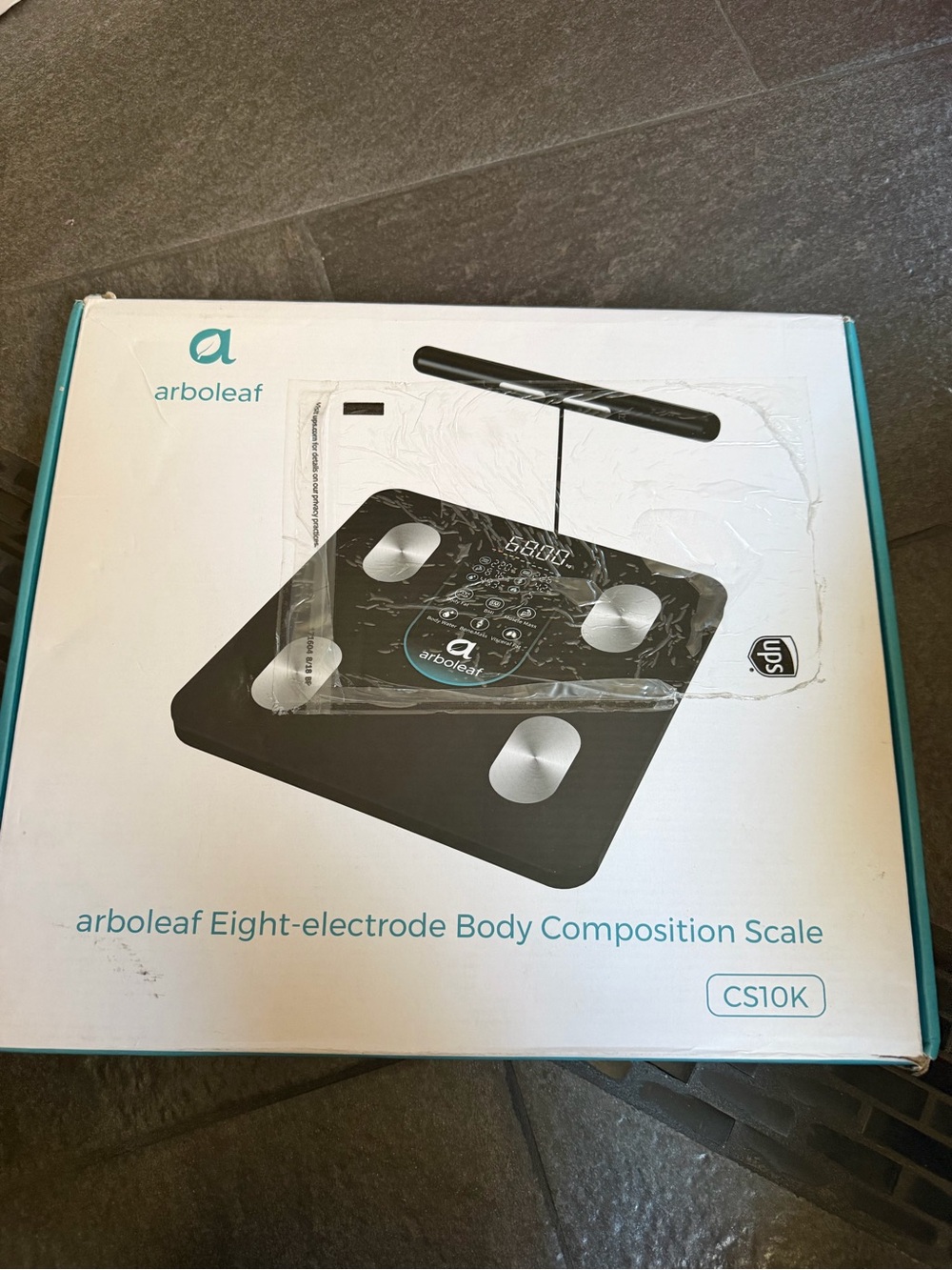 Arboleaf Eight-Electrode Body Composition Scale - Black
